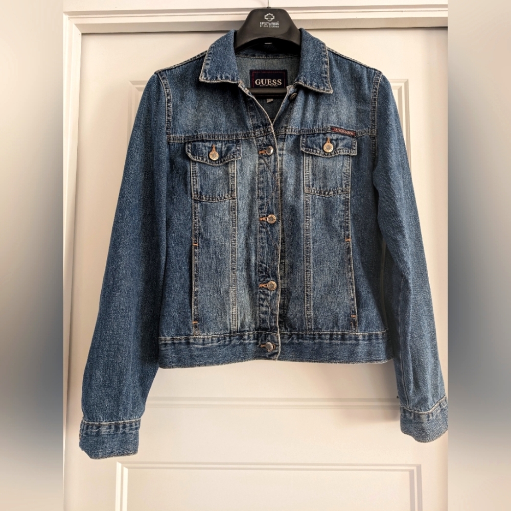 Guess denim jacket woman's L